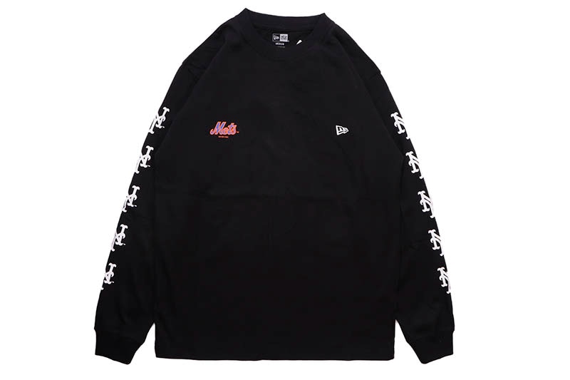 NEW ERA MLB APPAREL NEW YORK METS L/S COTTON TEE (BLACK) 14324715