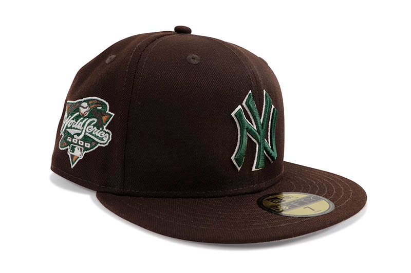 NEW ERA NEW YORK YANKEES 59FIFTY FITTED CAP (2000 WORLD SERIES SIDE PATCH/GREY UNDER VISOR/BURNT WOOD)