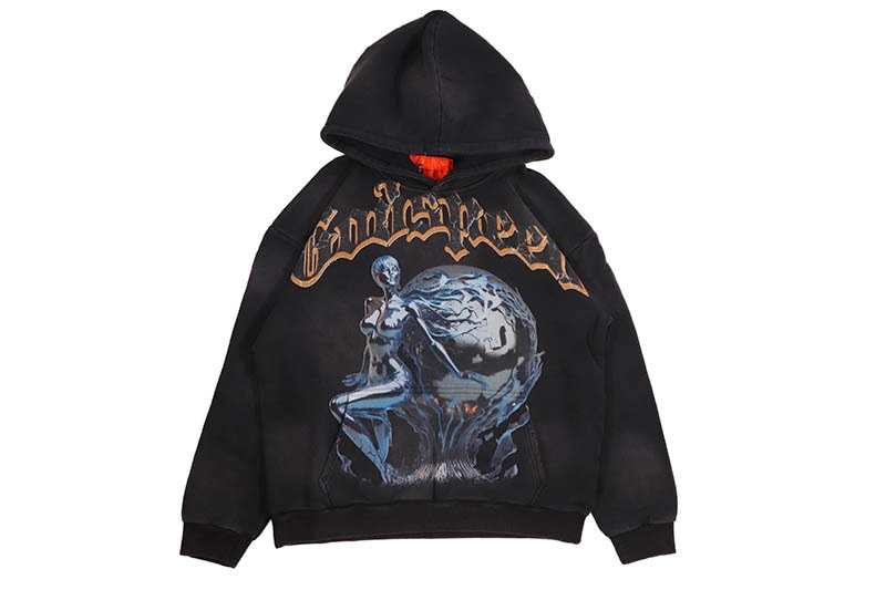 GODSPEED CHROME SEDUCTION HOODIE (BLACK WASH) | Brand,G-L,GODSPEED