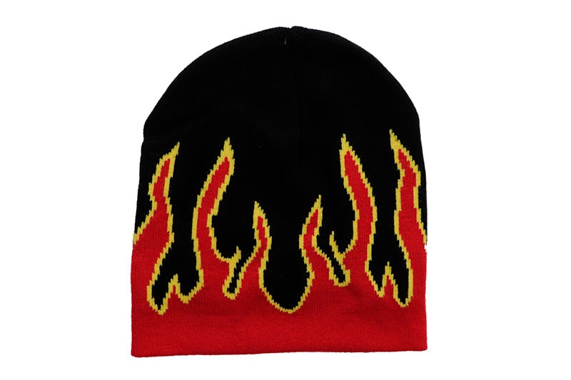 FLAME BEANIE (BLACK/RED/YELLOW)