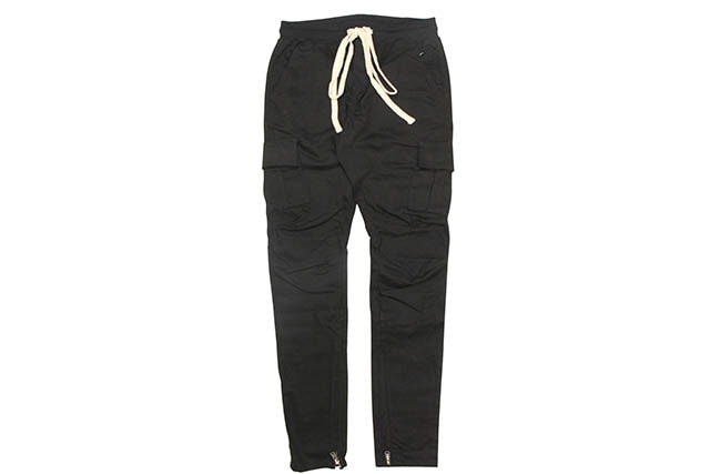mnml CARGO DRAWCORD PANTS (P301-BLK:BLACK)