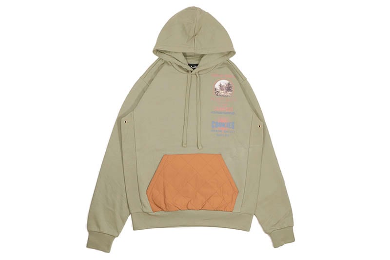 COOKIES WORKWEAR FRENCH TERRY PULLOVER HOODIE (OLIVE) CM243HFC12