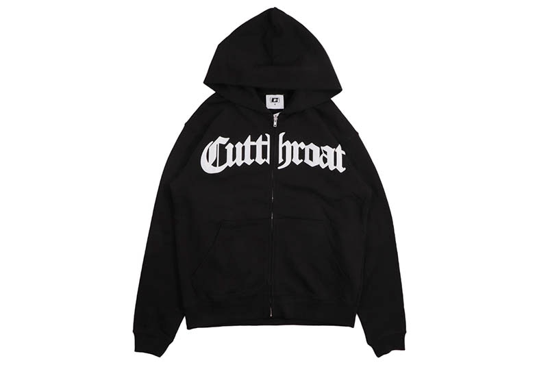 CUTTHROAT LOGO ZIP HOODIE (BLACK) | Brand,A-F,CUTTHROAT