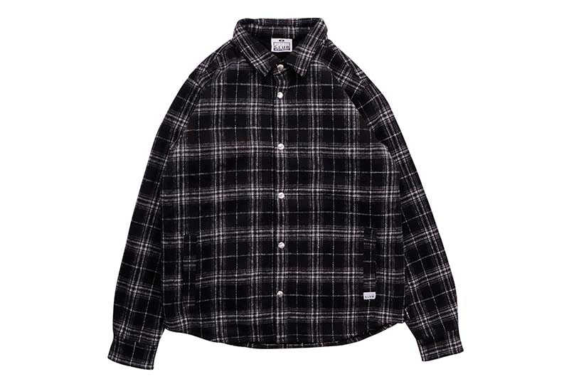 PRO CLUB FLANNEL WORK SHIRT JACKET (BLACK PLAID) 15PC0303 | Brand