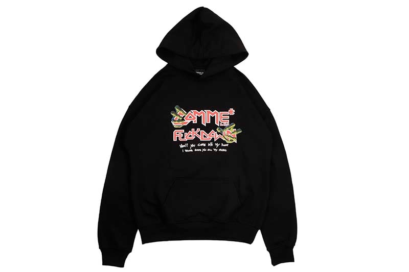 COMME DES FUCKDOWN HOODIE (CFABM01341:BLACK) 762424080