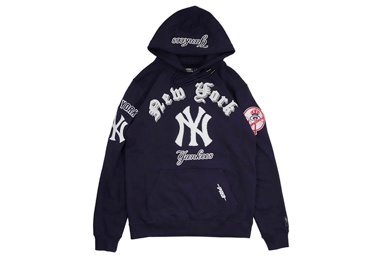 PRO STANDARD NEW YORK YANKEES OLD ENGLISH HOODIE (LNY5314650:MIDNIGHT NAVY)