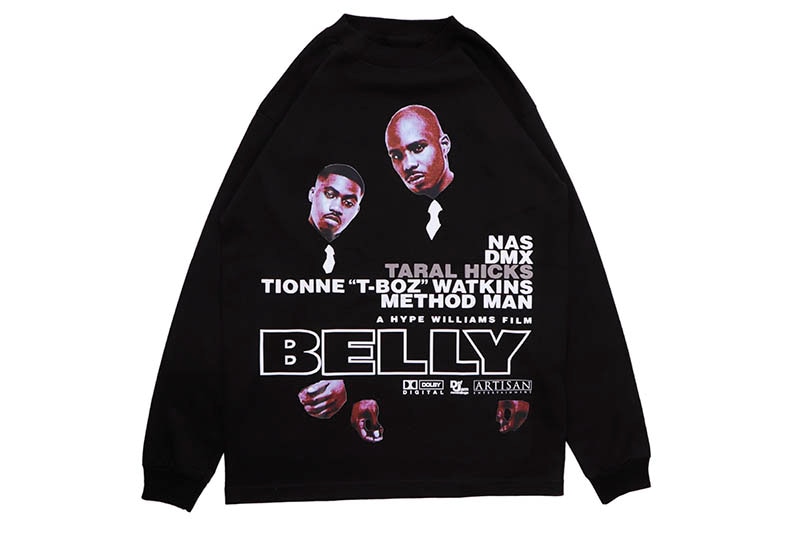 JEFFERSONS BELLY HEAVYWEIGHT LONG SLEEVE T-SHIRT (BLACK)