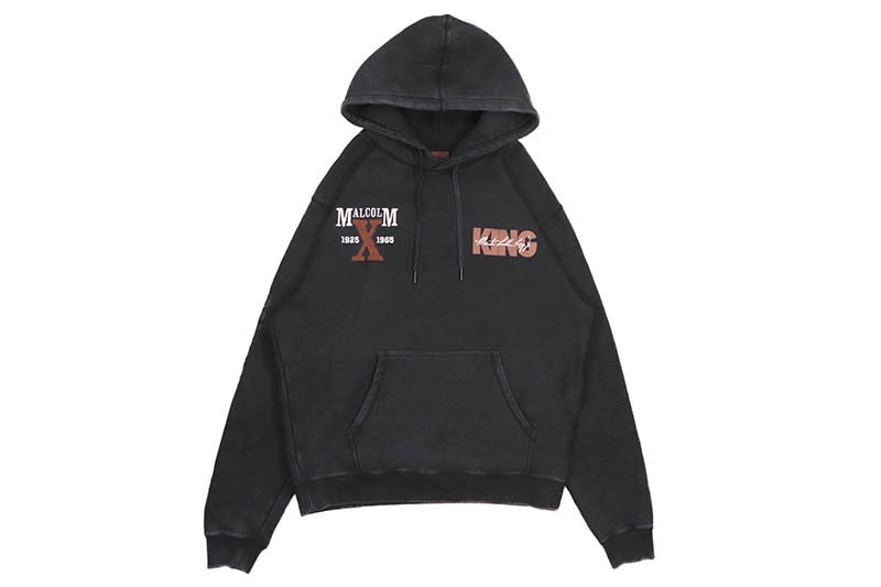 SHOE PALACE MALCOLM X MLK HOODIE (WASHED BLACK)