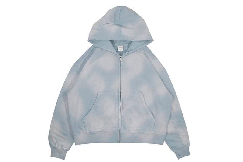 EPTM SUN FADED CROPPED ZIP UP HOODIE (EP11730:SKY BLUE)