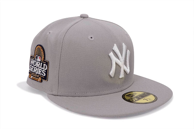 NEW ERA NEW YORK YANKEES 59FIFTY FITTED CAP (2024 WORLD SERIES SIDE PATCH/GREY UNDER VISOR/GREY)
