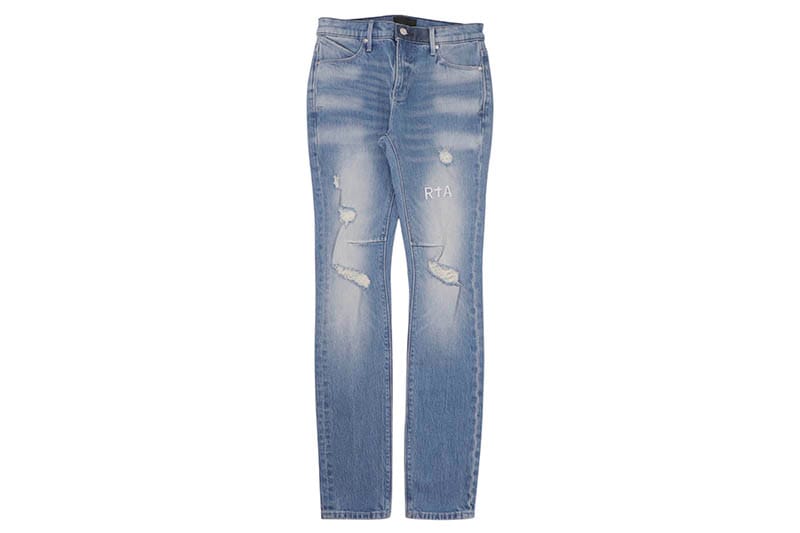 RTA BRAND CLAYTON SKINNY JEAN RIPPED MEDIUM BLUE | すべての商品