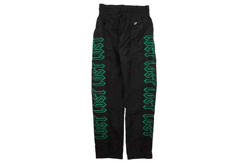 LOST INTRICACY TRACK PANTS (BLACK/GREEN)
