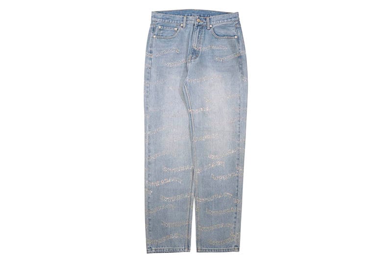 LOST INTRICACY RHINESTONE DENIM PANTS (INDIGO)