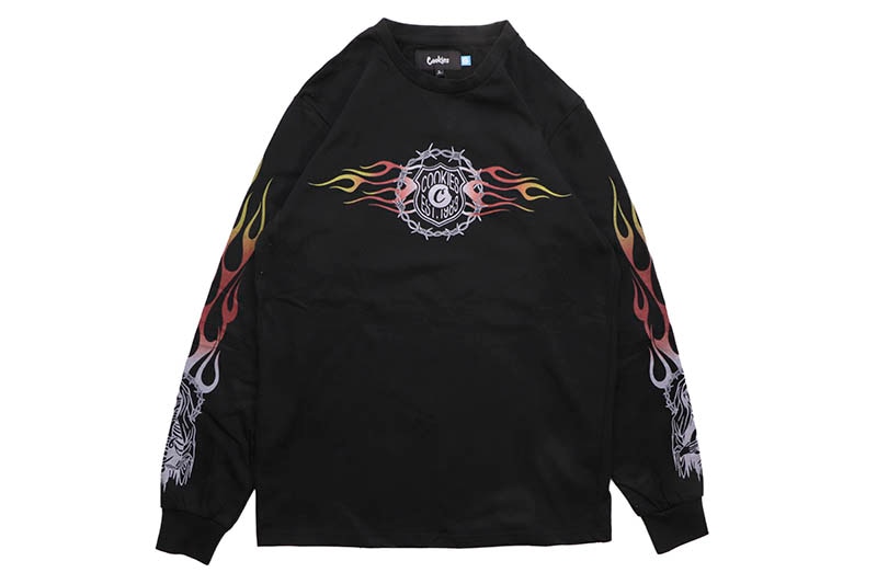 COOKIES HIGHWAY LIGHTNING LS KNIT (CM244KLT03:BLACK)