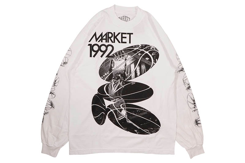 MARKET 1992 LS T-SHIRT (398000378:WHITE)