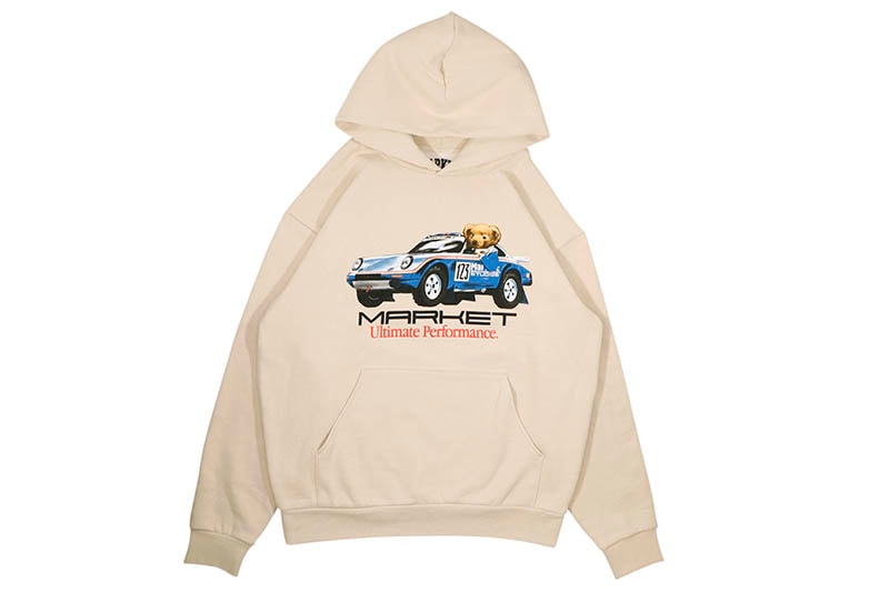 MARKET ULTIMATE RALLY BEAR HOODIE (397000660:ECRU)