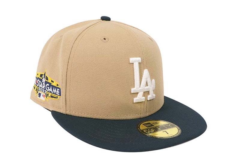 NEW ERA LOS ANGELES DODGERS 59FIFTY FITTED CAP (2022 ALL STAR GAME SIDE PATCH/GREY UNDER VISOR/CAMEL OBSIDIAN)
