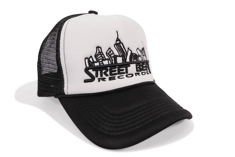 CLASSIC MATERIAL NY STREET BEAT RECORDS TRUCKER CAP (WHITE BLACK)