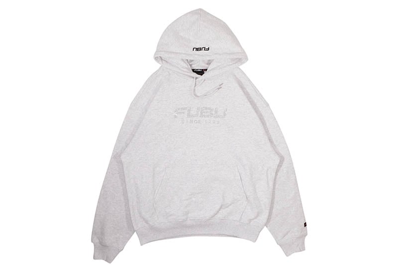 FUBU RHINESTONE OG LOGO HOODIE (FAM-51705:ASH GRAY)