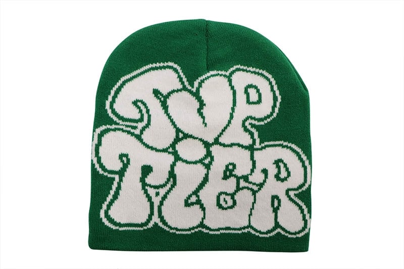 TOP TIER BEANIE (GREEN/WHITE)