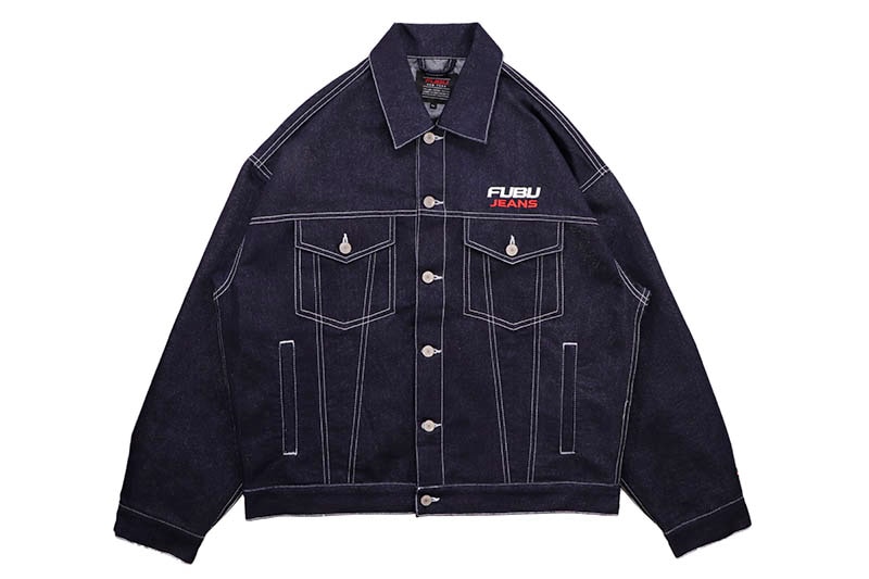 FUBU METALLIC DENIM JACKET (FAM-51304:NAVY) | SALE1 | GROWAROUND