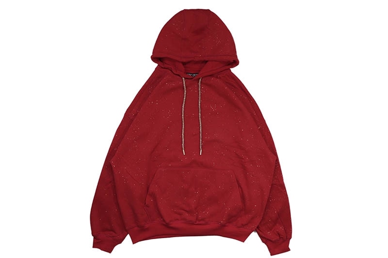 RINGSPUN RHINESTONE HOODIE (342-325:RED)