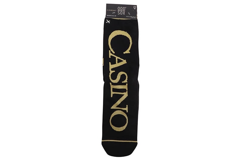ODD SOX CASINO SPLIT CREW SOCKS (34086MONCD:BLACK)