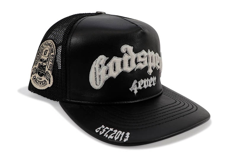 GODSPEED GS FOREVER PREMIUM LEATHER TRUCKER HAT (BLACK