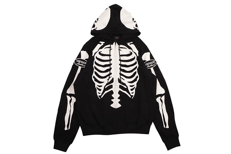 VANSON SKELTON BONES SUMMER MESH JACKET (NVSZ-2508:BLACK-A)