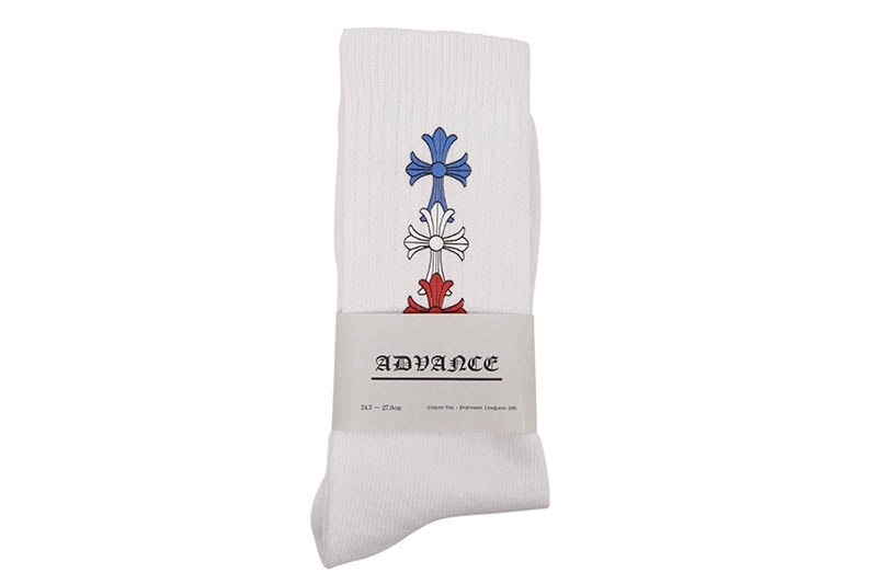 ADVANCE TRICOLOR CROSS SOCKS (WHITE) ARS-3717