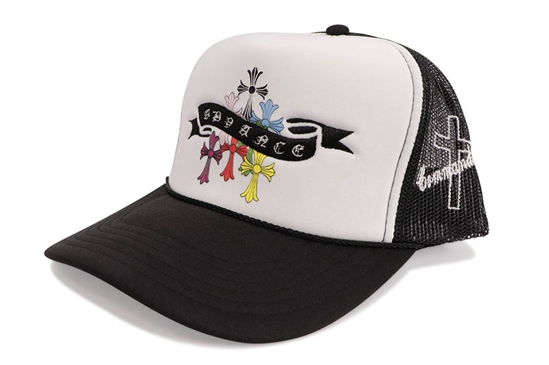 ADVANCE MULTI-COLOR CROSS TRUCKER HAT (BLACK/WHITE) ARS-5053/5033