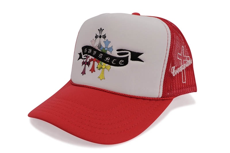 ADVANCE MULTI-COLOR CROSS TRUCKER HAT (RED/WHITE) ARS-5053/5033