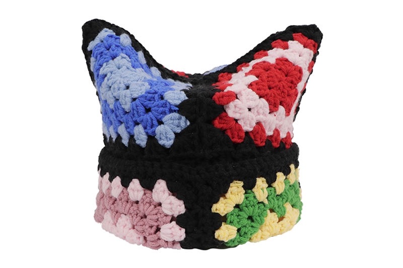 CROCHET CAT HAT (MULTI)
