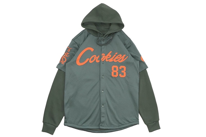 COOKIES LEGACY JERSEY LS 2FER WITH FLEECE HOOD (GREEN) CM251KLT02