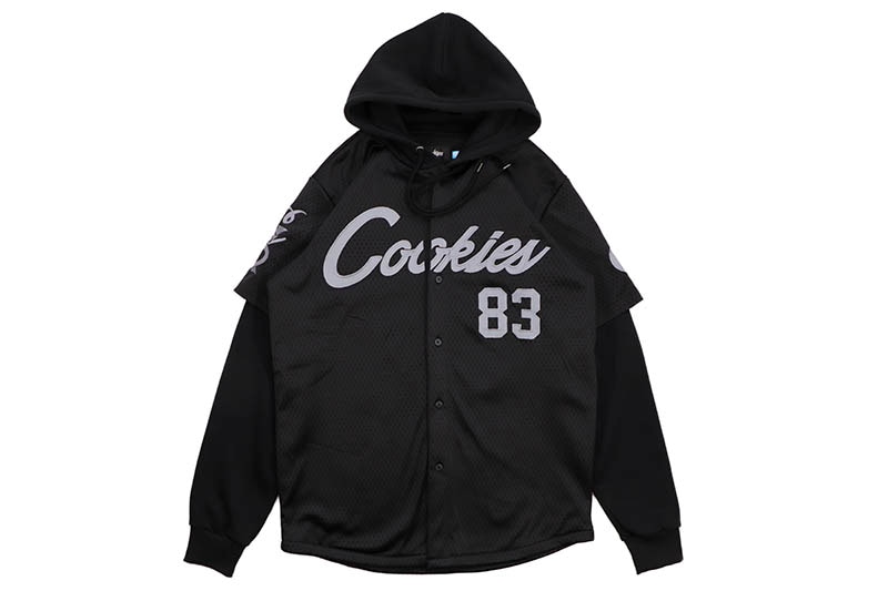 COOKIES LEGACY JERSEY LS 2FER WITH FLEECE HOOD (BLACK