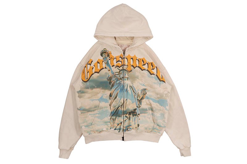 GODSPEED CHROME LIBERTY ZIP HOODIE (BONE) | Brand,G-L,GODSPEED NEW