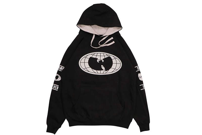 WU-TANG CLAN WU GLOBE HOODIE (BLACK/GREY)