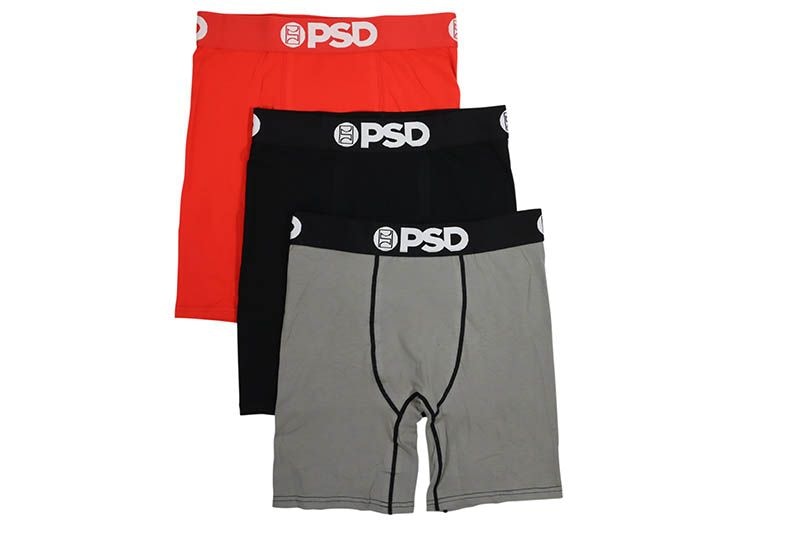 PSD SOLIDS 3 PACK - RED/GRAY/BLACK BOXERS BRIEFS (322180161:MULTI)