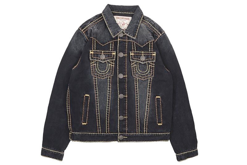 TRUE RELIGION JIMMY SUPER T JACKET (108495:CHANSON BLUE BLACK WASH)