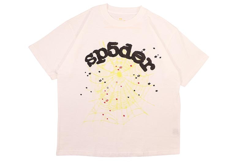 トップス Sp5der tee shirt Sp5der T Shirt Fashion Street Clothing Web Pattern 555555