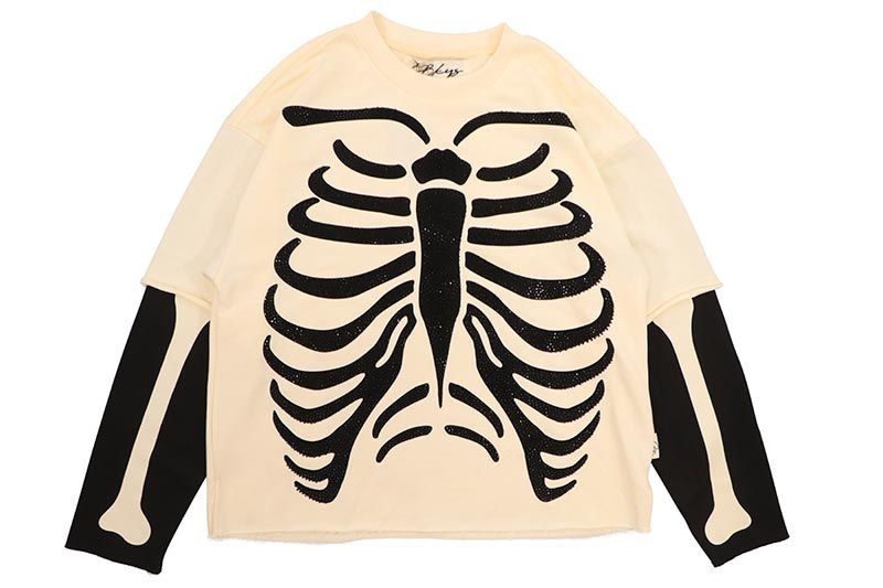 BKYS RHINESTONE HURT LS TEE (C1299:OFF WHITE)