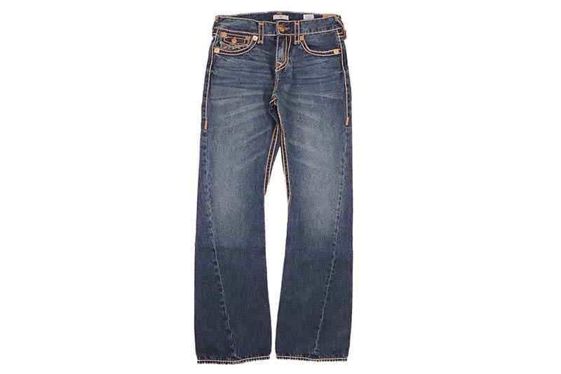 TRUE RELIGION JOEY ROPE STITCH FLARE JEAN (108877:KEW GARDENS DARK WASH)