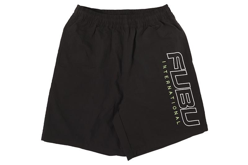 FUBU NYLON SHORT PANTS (FAM-51501:BLACK)