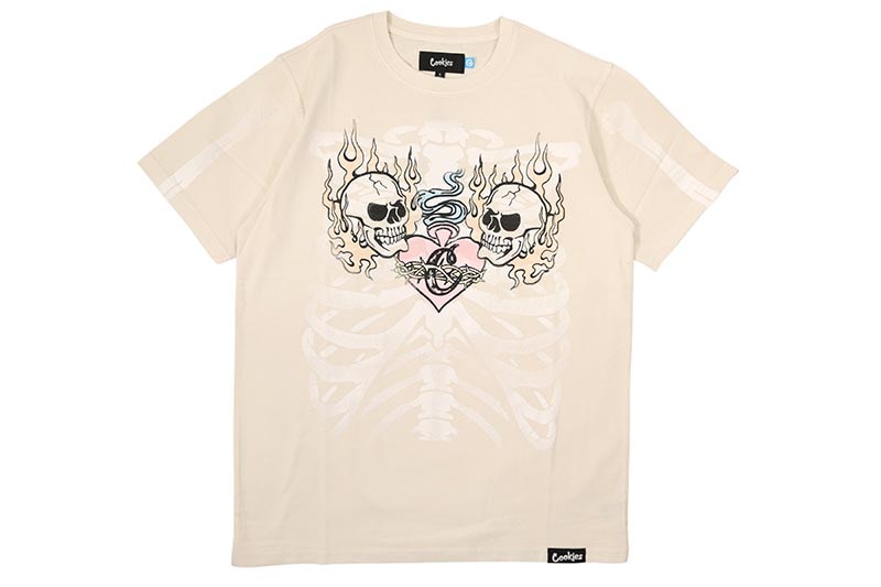 COOKIES HEAVEN CAN WAIT LIGHT THE BONES SS KNIT (WASHED CREAM) CM251KST13