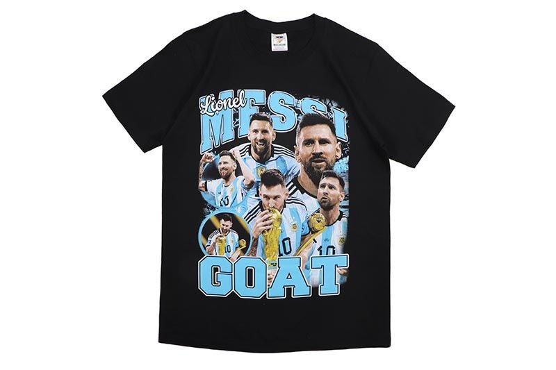 HOUSE OF TEES LIONEL MESSI GOAT GRAPHIC T-SHIRT (BLACK)