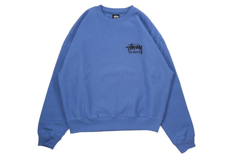 STUSSY STOCK LOS ANGELES CREW SWEAT (BLUE)