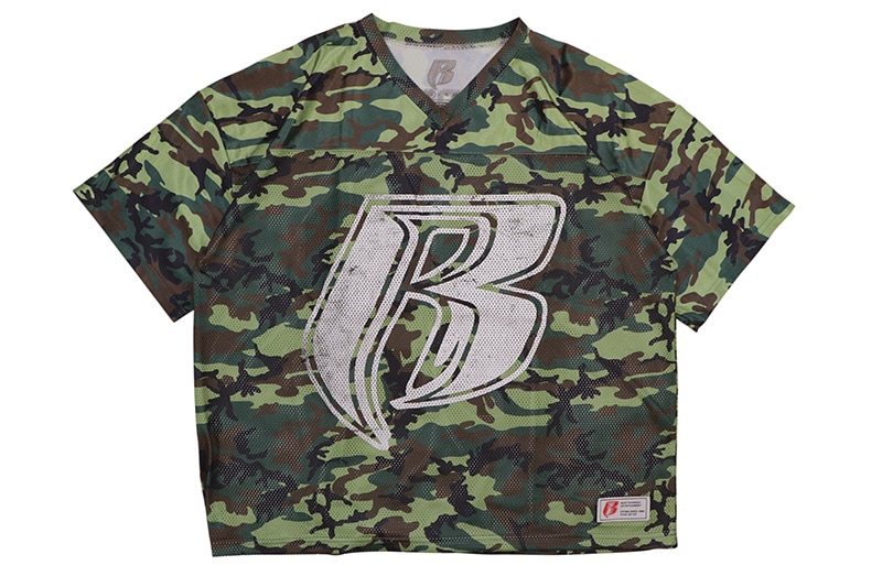RUFF RYDERS FOOTBALL JERSEY 迷彩柄 トップス Ruff Ryders Football Jersey Mesh Tee | Urban Outfitters