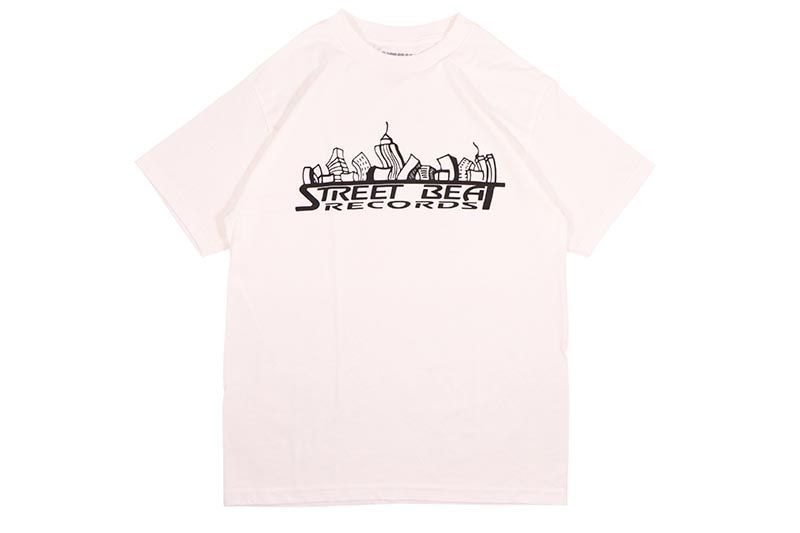 CLASSIC MATERIAL NY STREET BEAT RECORDS T-SHIRTS (WHITE)
