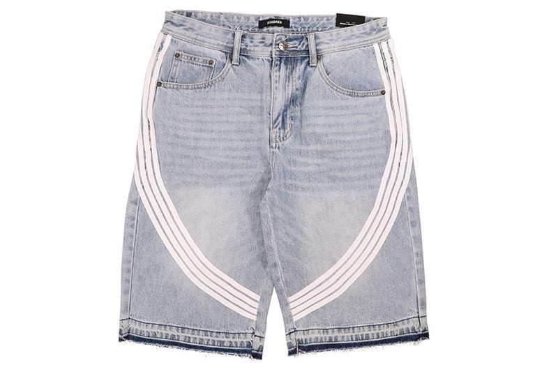KINDRED DENIM STRIPED SHORTS (KD2112S:SNOW RACER)