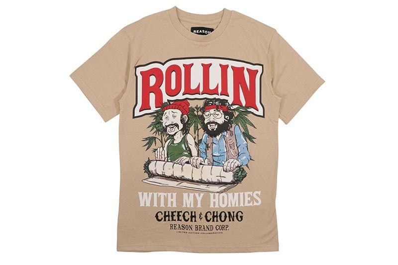 REASON CLOTHING CHEECH & CHONG ROLLIN SHORT SLEEVE TEE (CC1-34:KHAKI)